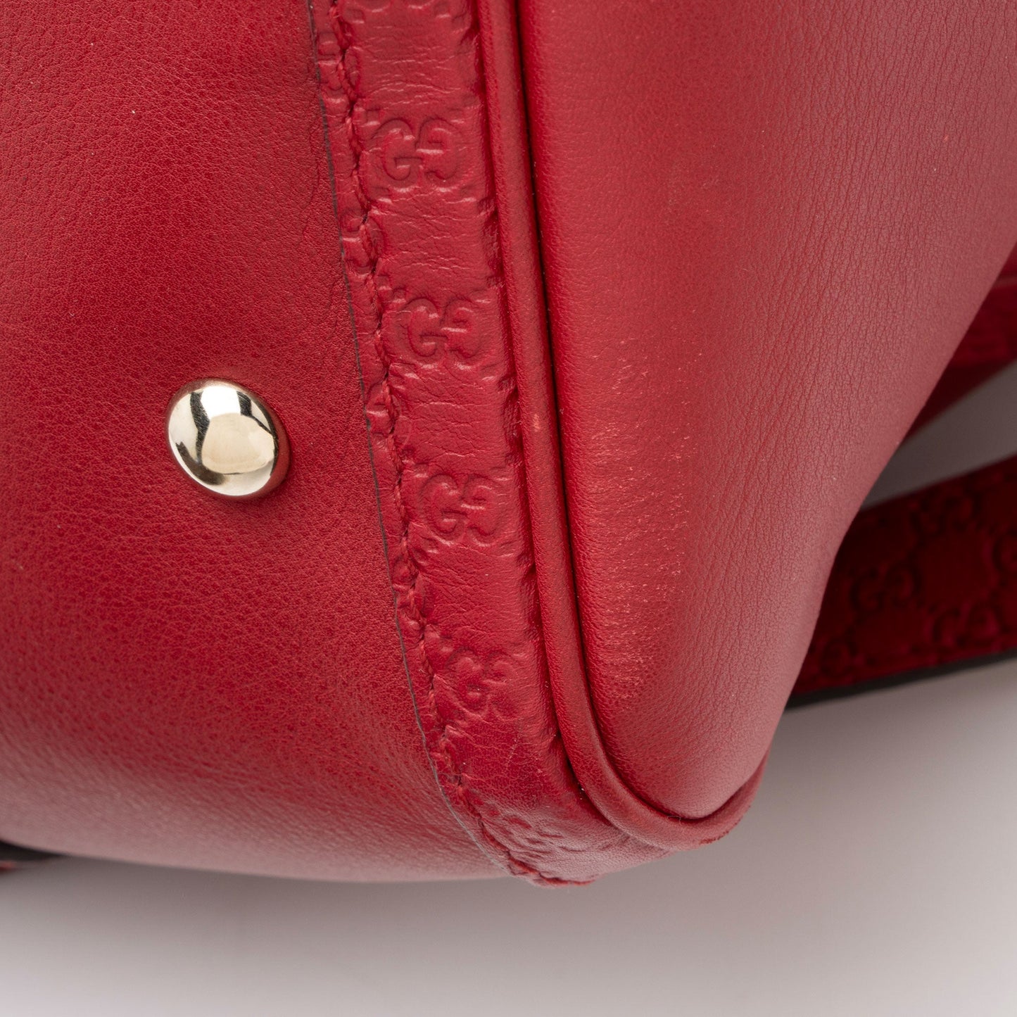 Gucci Leather Guccissima Trim Joy Boston Satchel