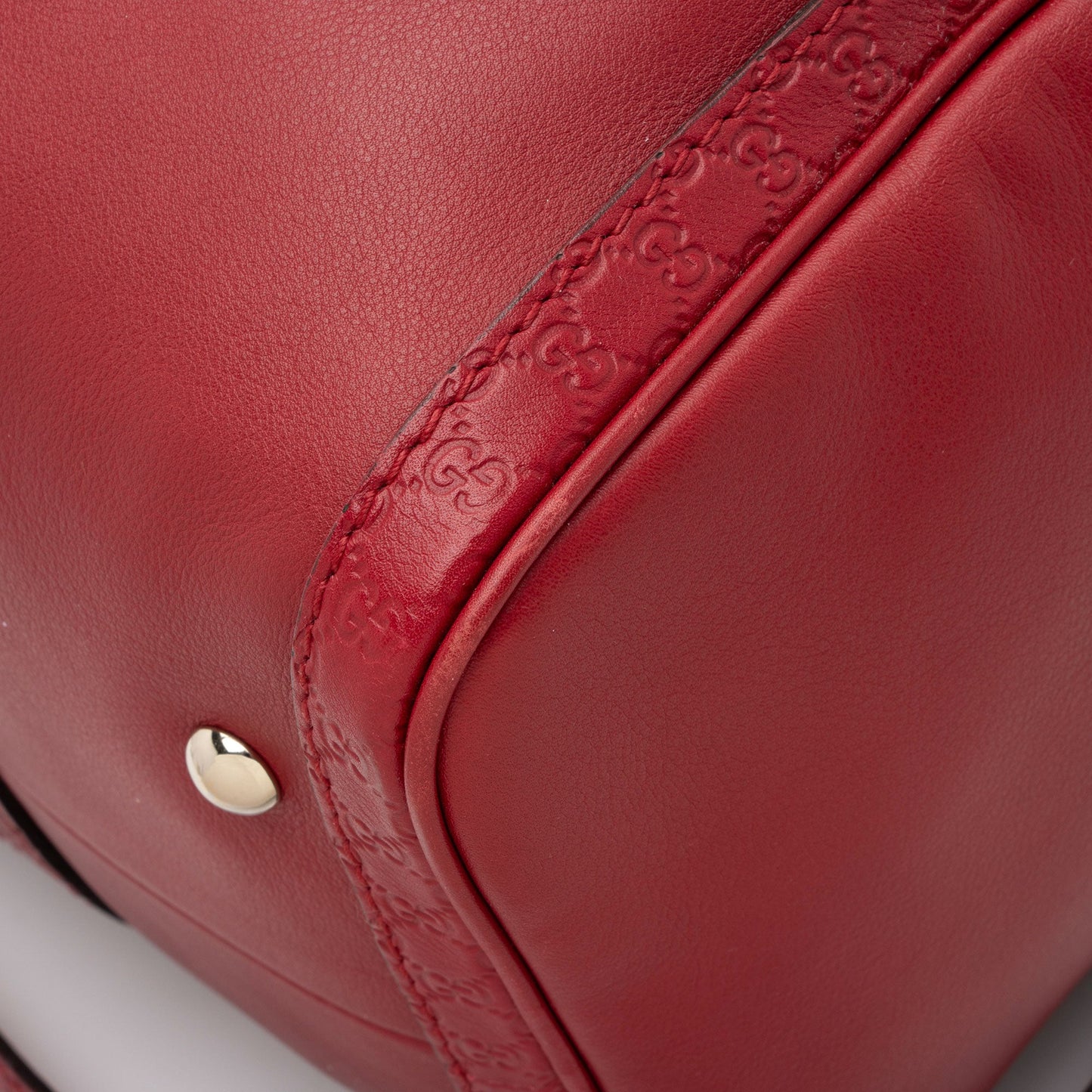 Gucci Leather Guccissima Trim Joy Boston Satchel