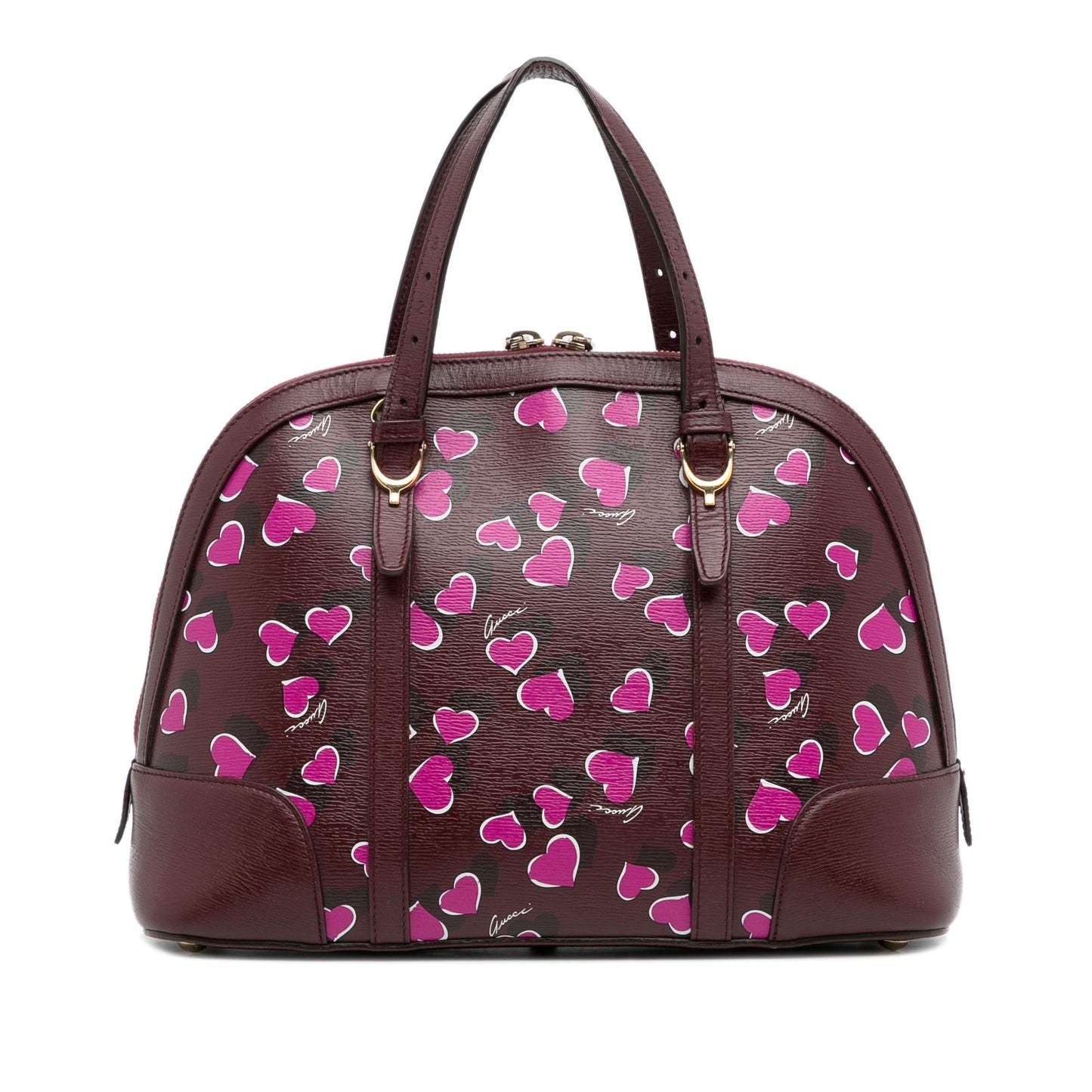 Gucci Heartbeat Leather Dome Satchel (SHG-iR5q9e)