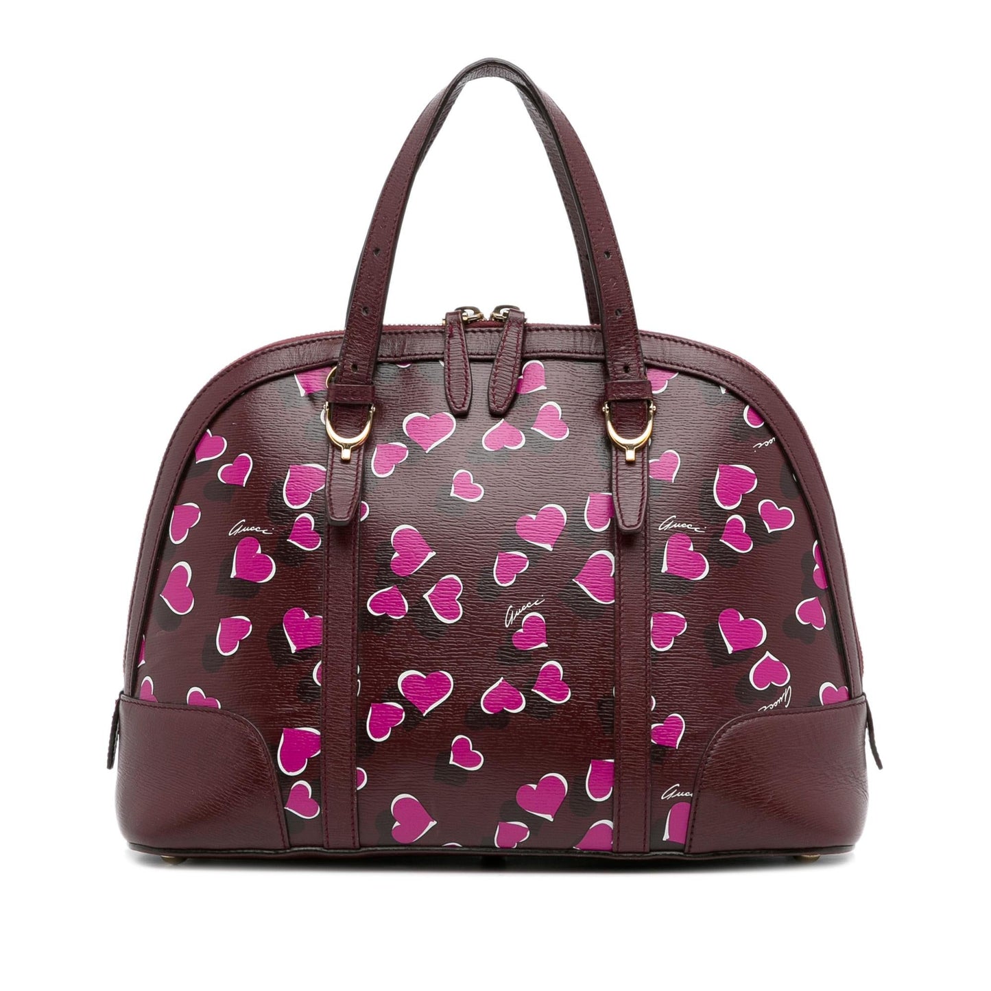 Gucci Heartbeat Leather Dome Satchel (SHG-iR5q9e)