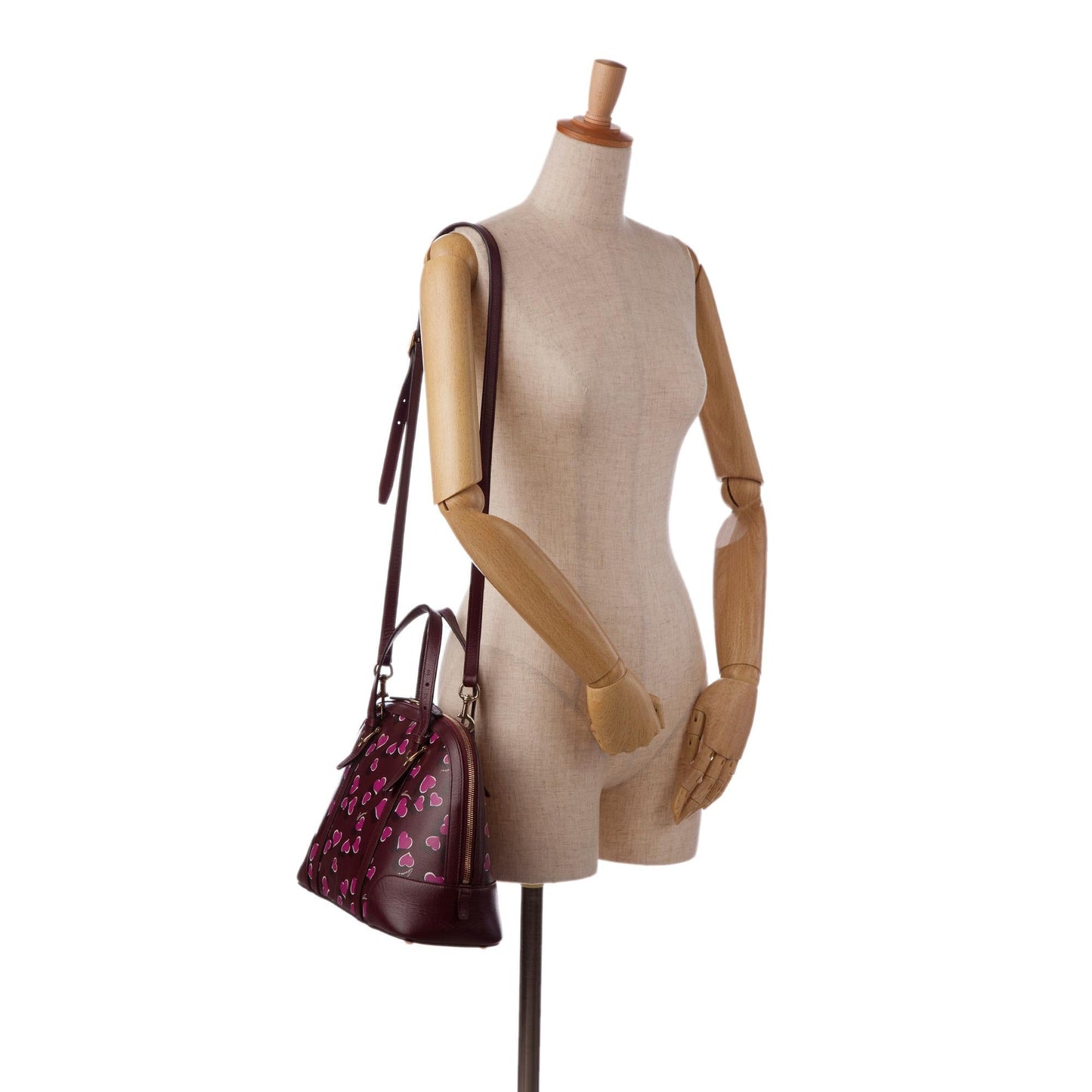Gucci Heartbeat Leather Dome Satchel (SHG-iR5q9e)