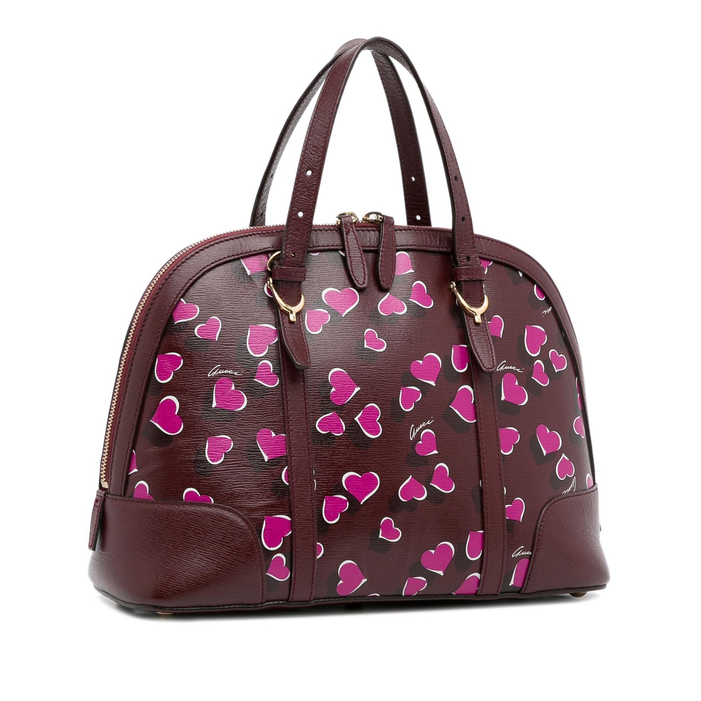 Gucci Heartbeat Leather Dome Satchel (SHG-iR5q9e)