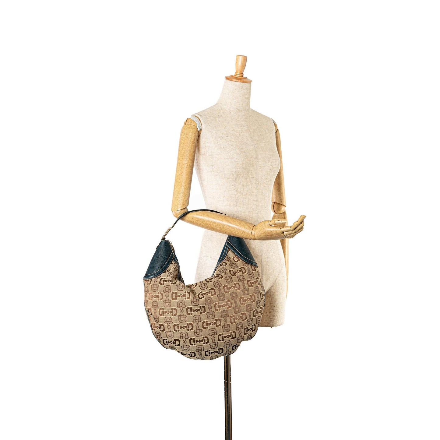 Gucci Horsebit Canvas Glam Hobo (SHG-FaQdKc)
