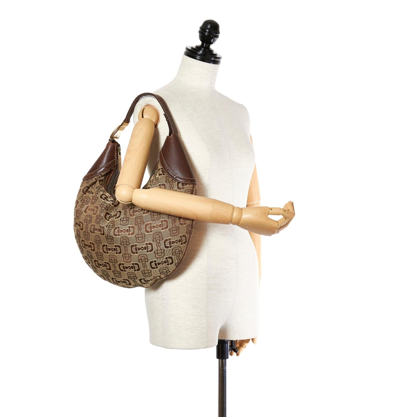 Gucci Horsebit Canvas Hobo Bag (SHG-22678)