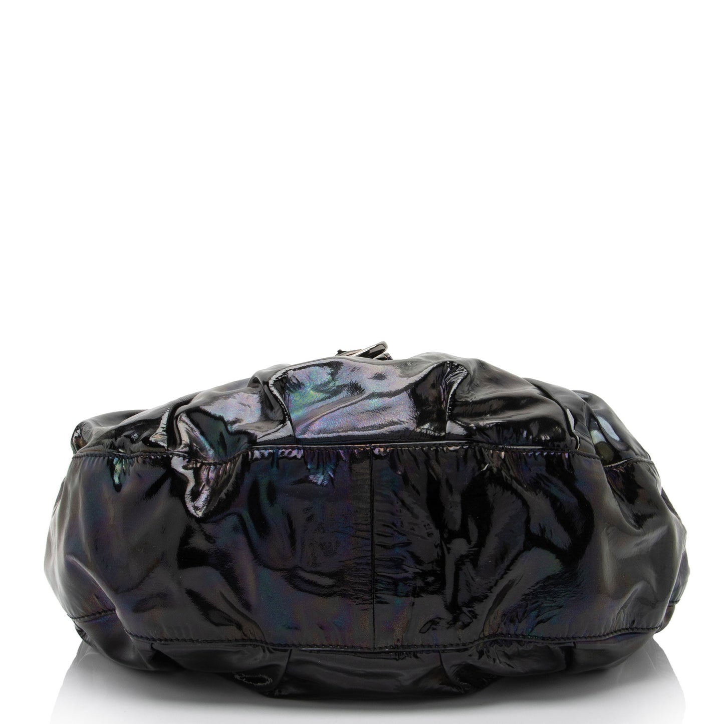 Gucci Iridescent Patent Leather Icon Bit Hobo (SHF-lmJOkR)