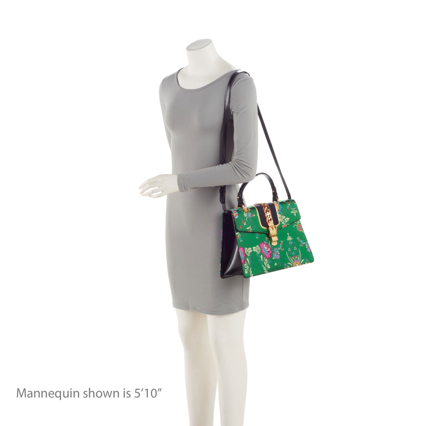 Gucci Jacquard Floral Sylvie Medium Top Handle (SHF-ecl3Zg)