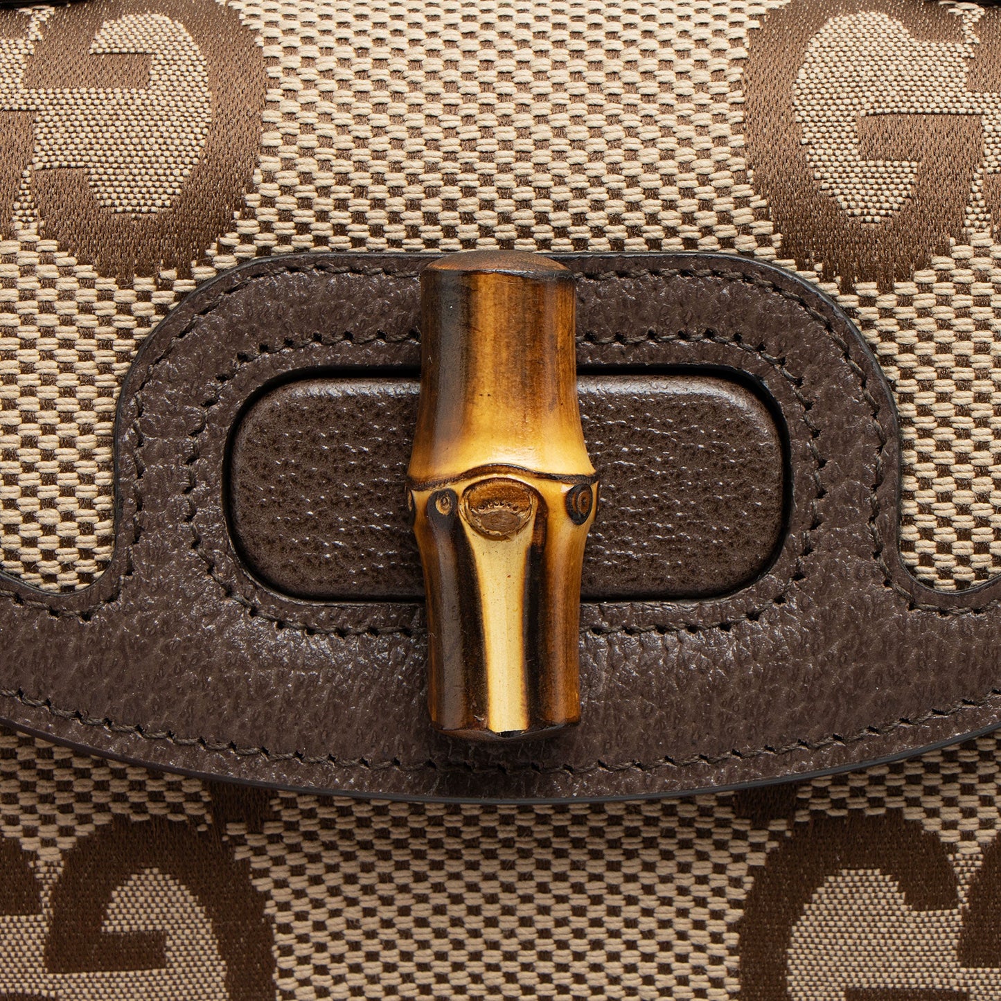 Gucci Jumbo GG Canvas Bamboo 1947 Mini Top Handle