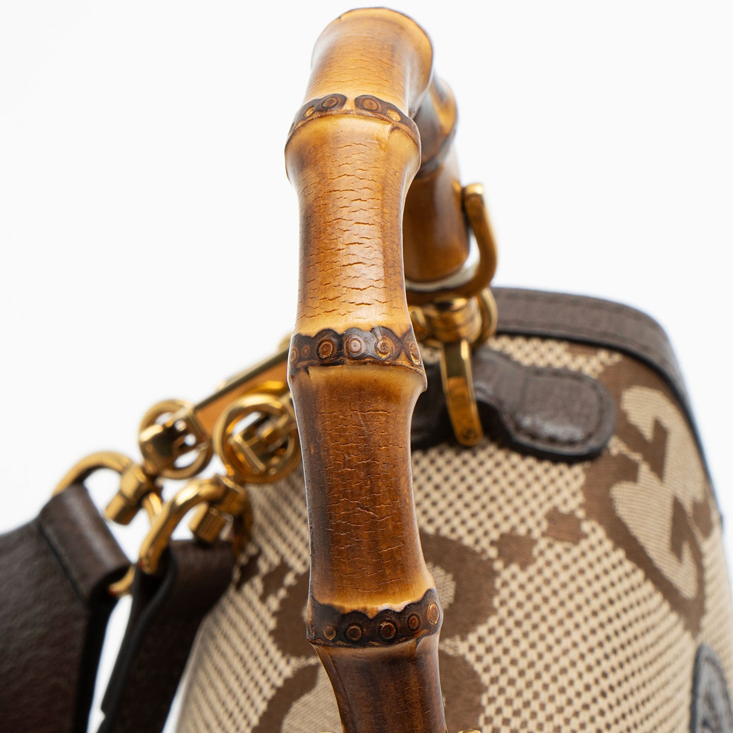 Gucci Jumbo GG Canvas Bamboo 1947 Mini Top Handle