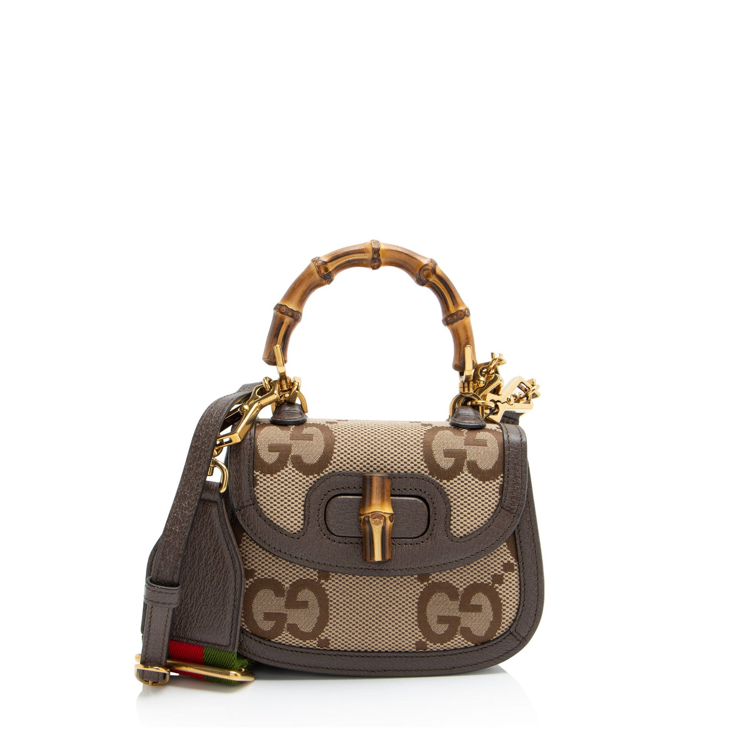 Gucci Jumbo GG Canvas Bamboo 1947 Mini Top Handle