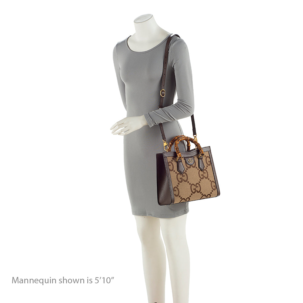 Gucci Jumbo GG Canvas Diana Small Tote (SHF-QZ5y2s)