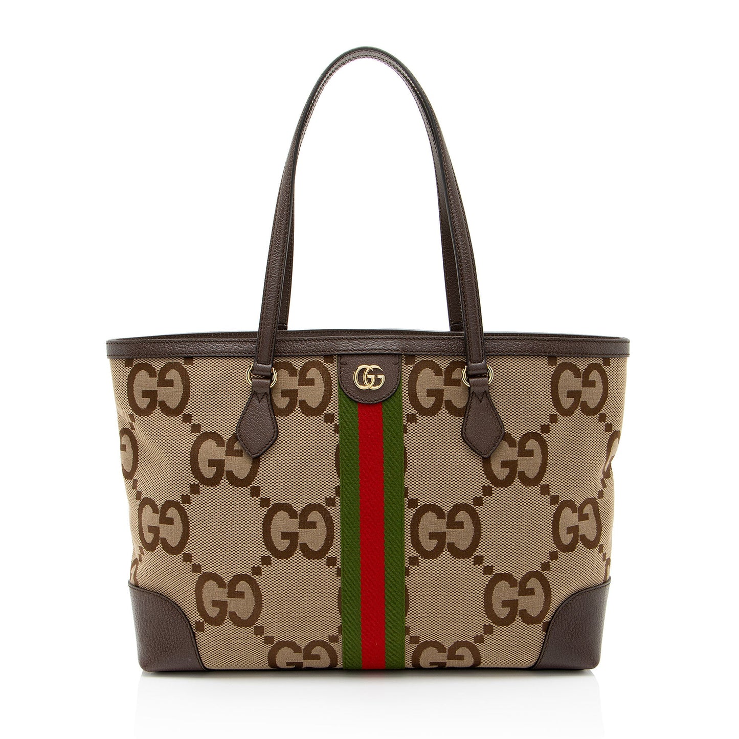 Gucci Jumbo GG Canvas Ophidia Medium Tote (SHF-nLNam4)