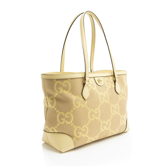 Gucci Jumbo GG Canvas Ophidia Medium Tote