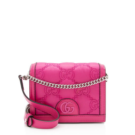 Gucci Jumbo GG Matelasse Nylon Mini Chain Bag (SHF-Lmth9n)