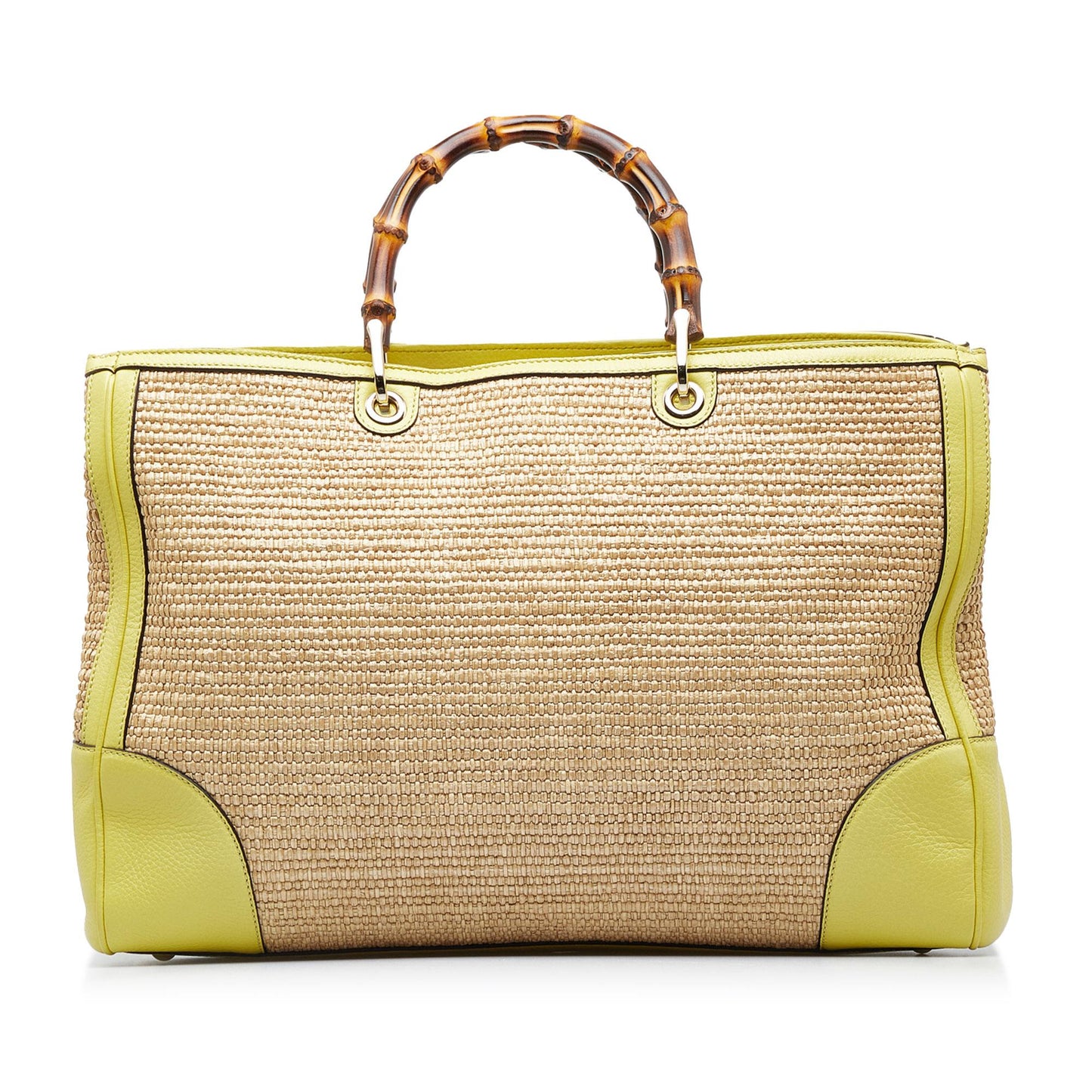 Gucci Large Bamboo Raffia Satchel (SHG-xxZMBj)
