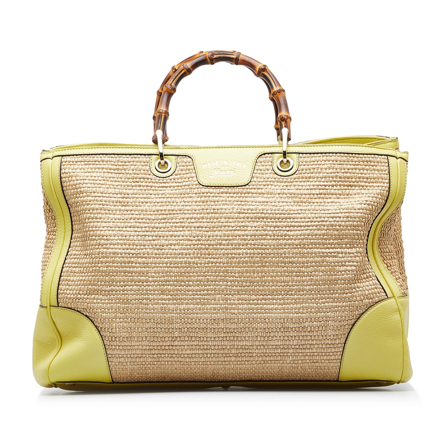 Gucci Large Bamboo Raffia Satchel (SHG-xxZMBj)