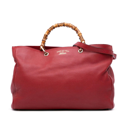 Gucci Large Calfskin Bamboo Shopper Sachel