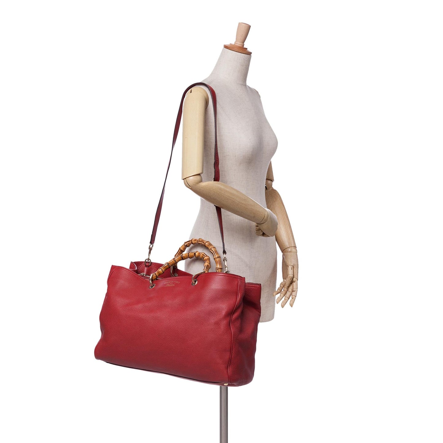 Gucci Large Calfskin Bamboo Shopper Sachel