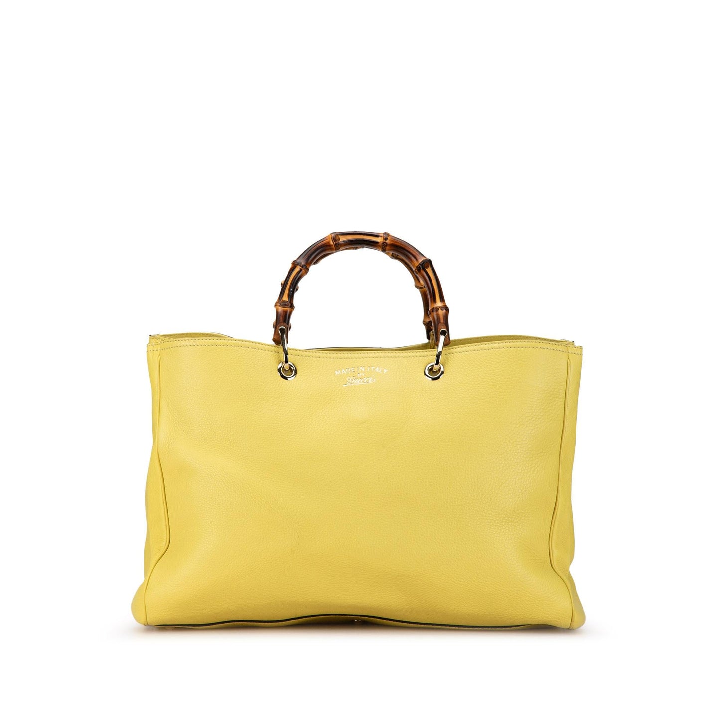 Gucci Large Calfskin Bamboo Shopper Satchel (SHG-ageQGN)