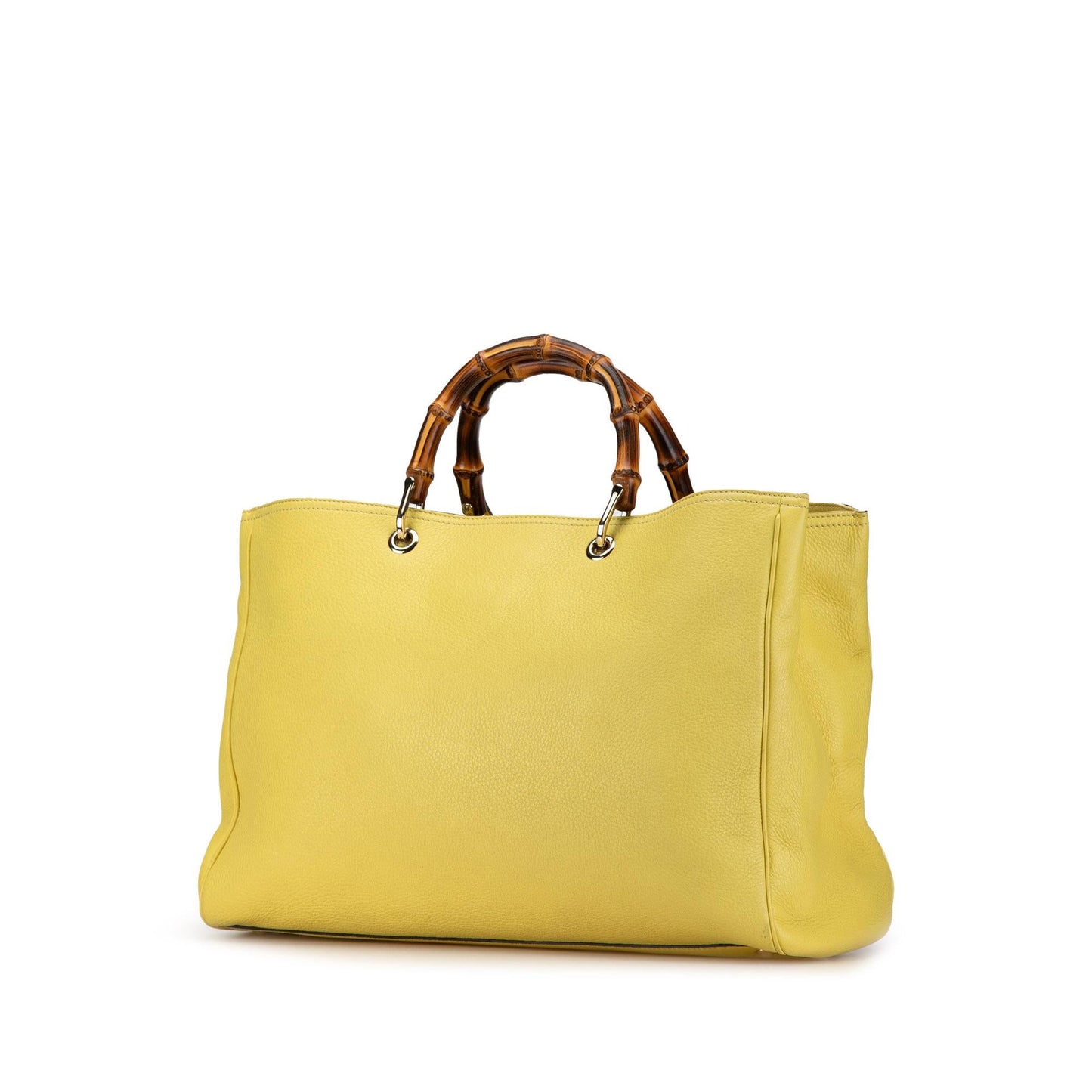 Gucci Large Calfskin Bamboo Shopper Satchel (SHG-ageQGN)