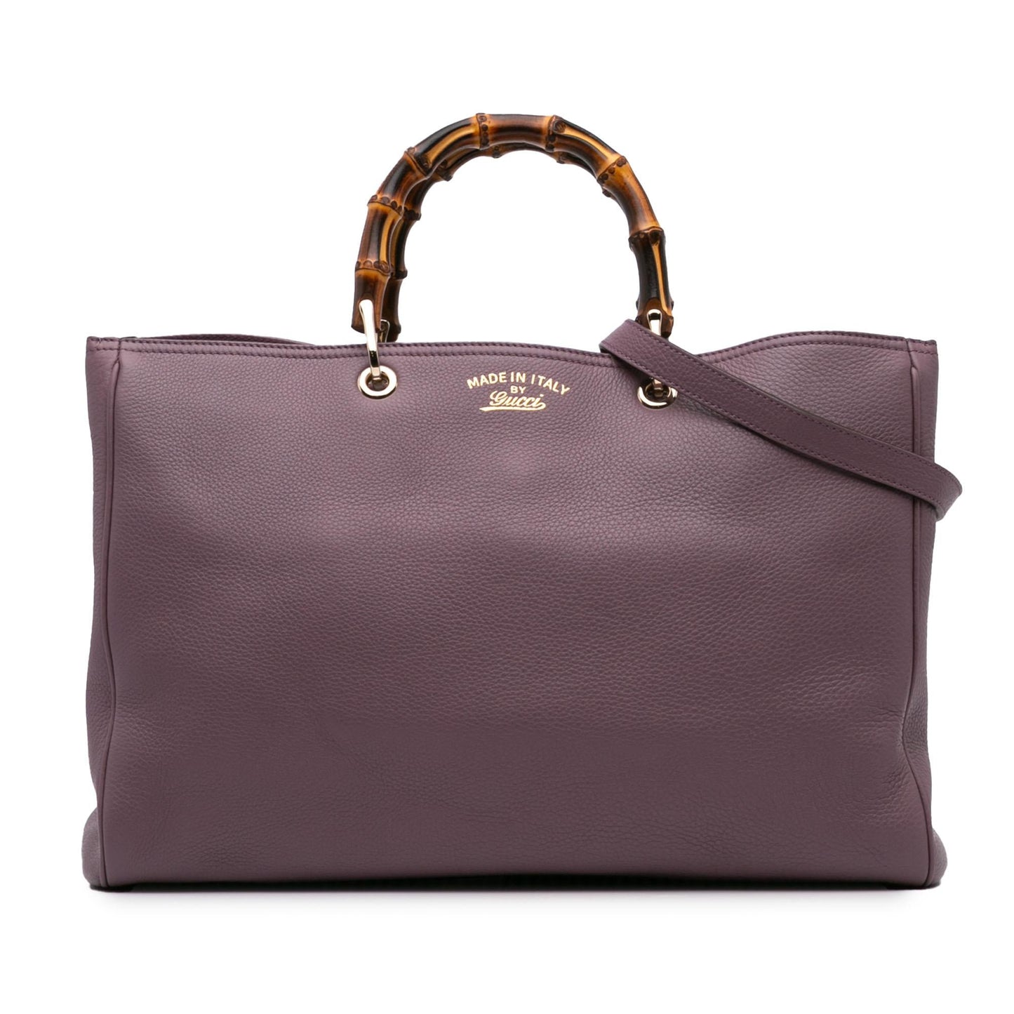 Gucci Large Calfskin Bamboo Shopper Satchel