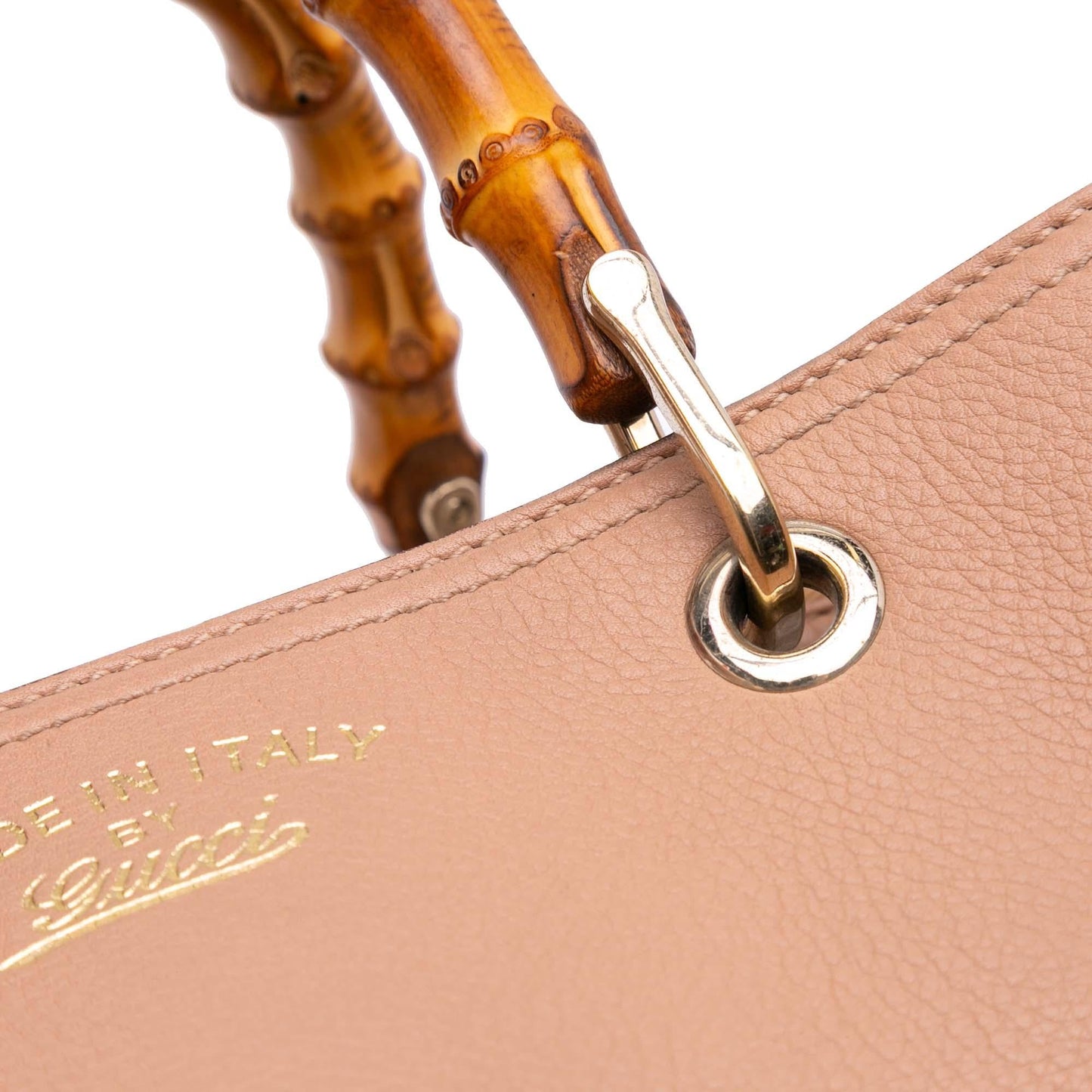 Gucci Large Calfskin Bamboo Shopper Satchel