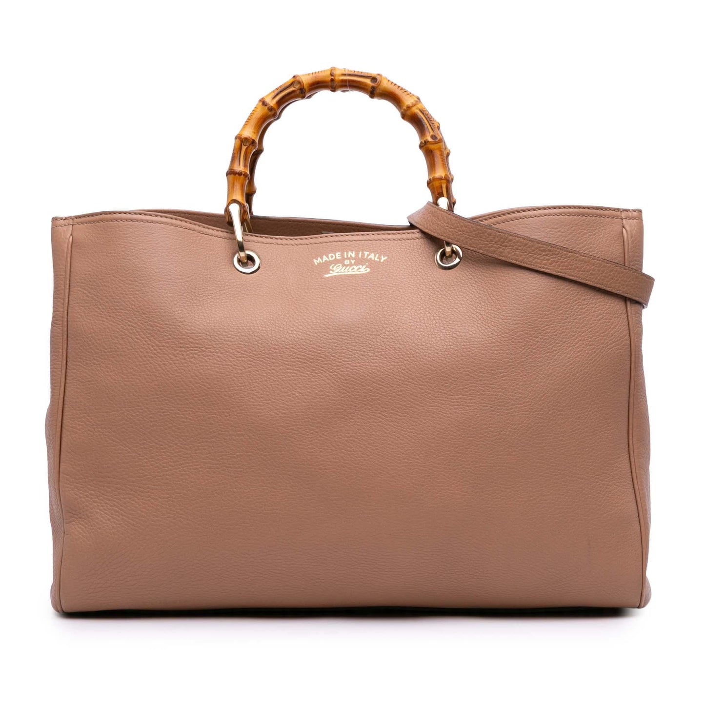 Gucci Large Calfskin Bamboo Shopper Satchel