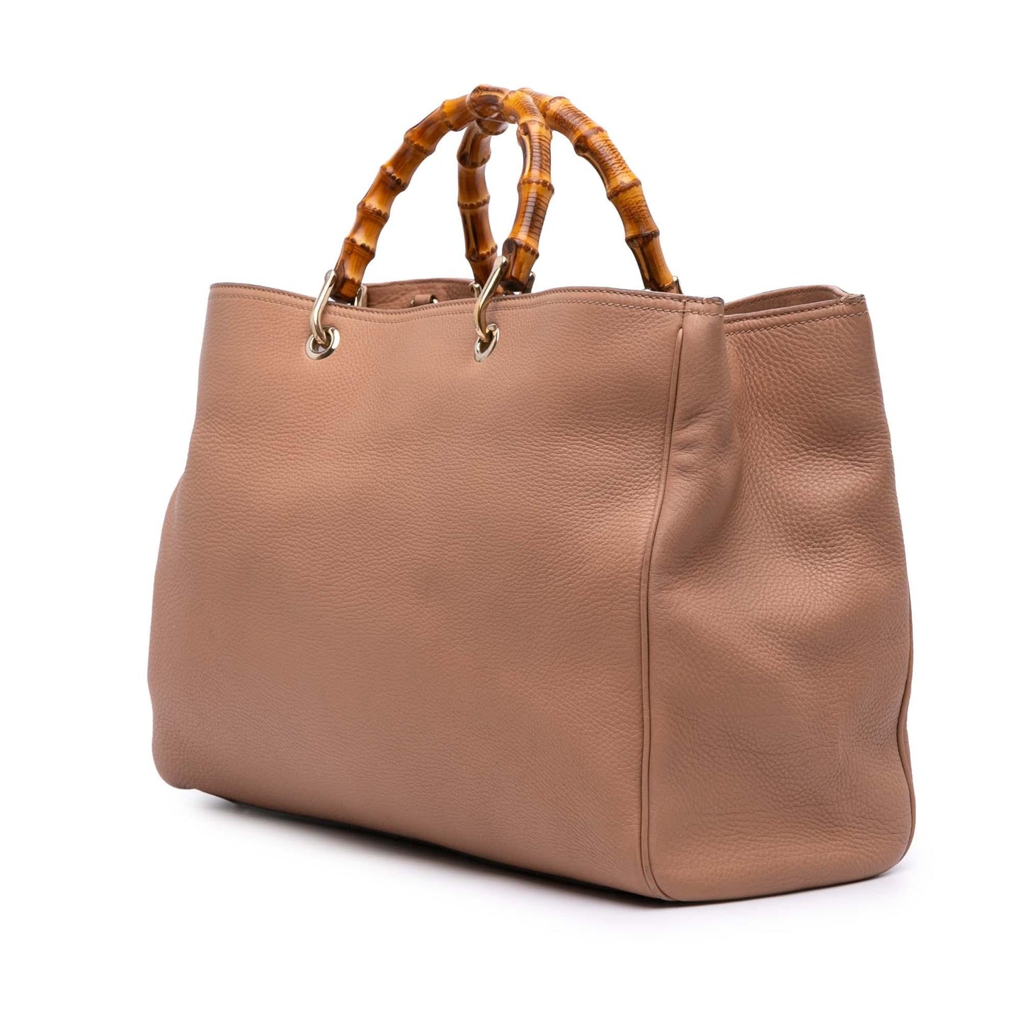 Gucci Large Calfskin Bamboo Shopper Satchel