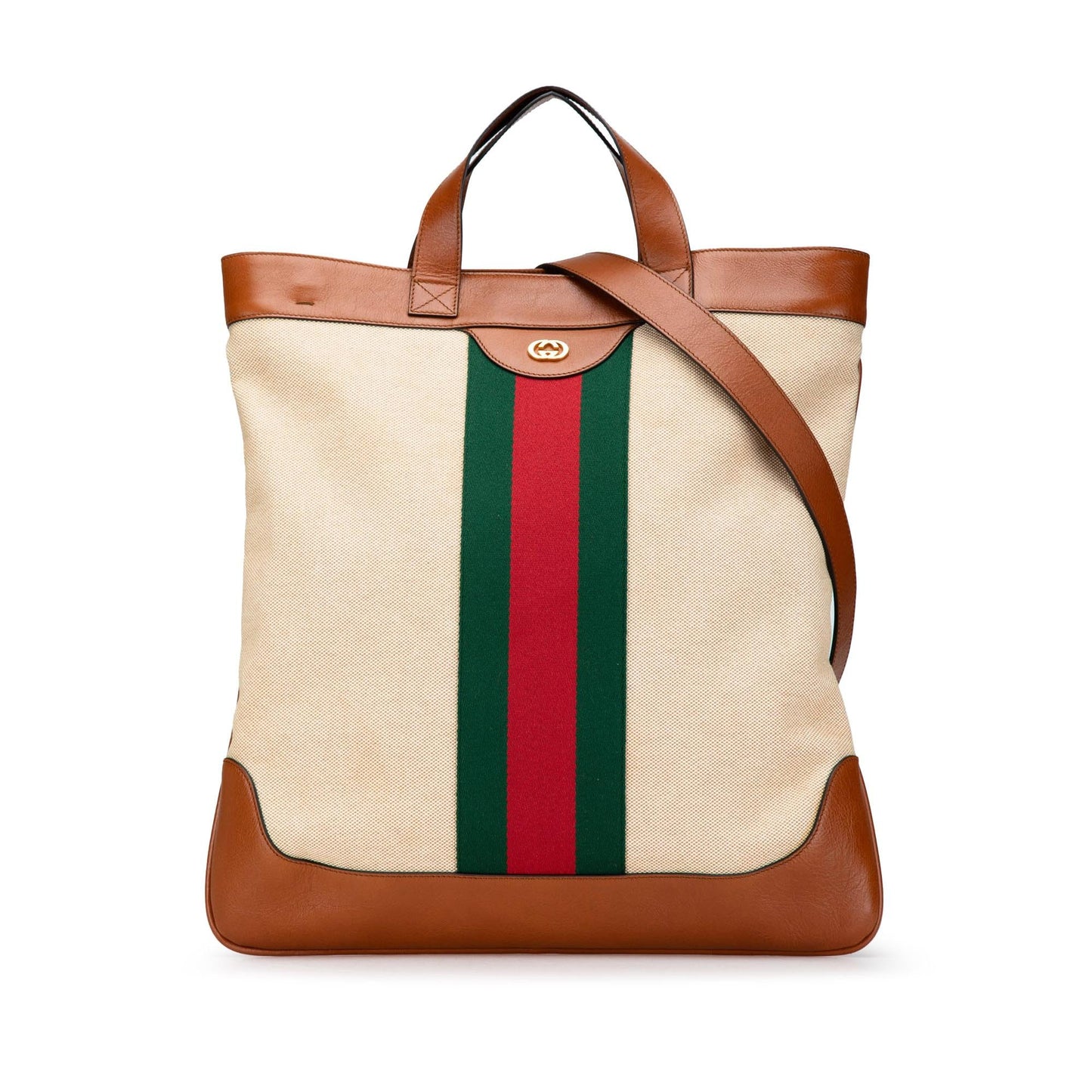 Gucci Large Canvas Web Satchel