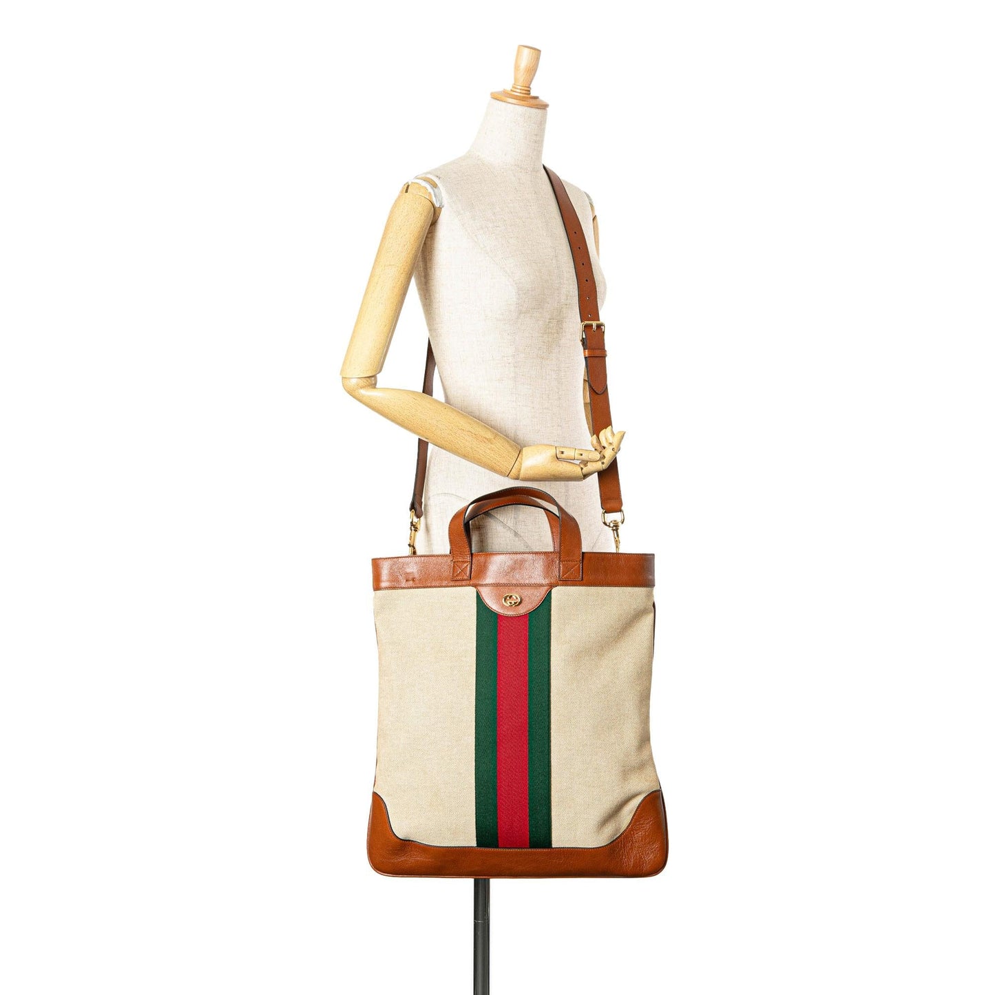 Gucci Large Canvas Web Satchel