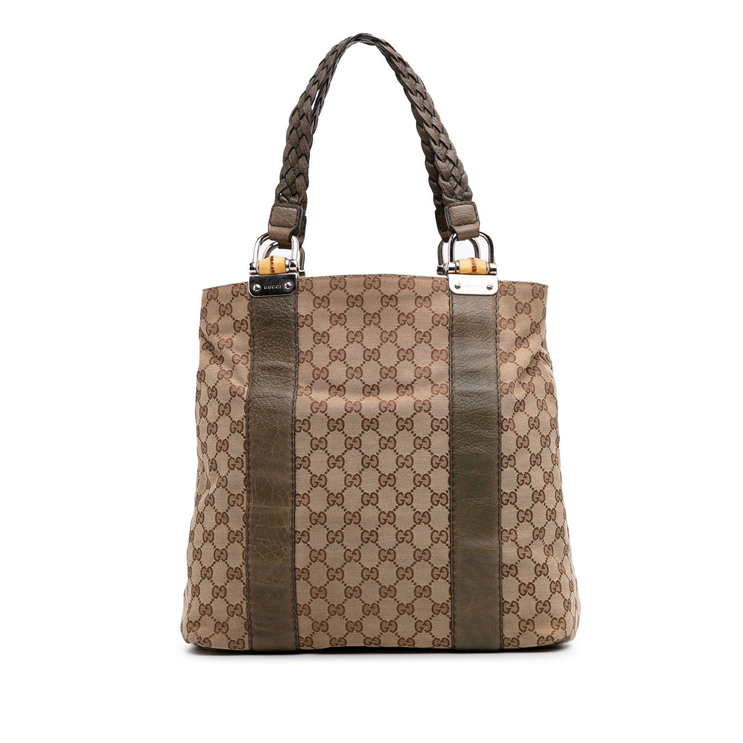 Gucci Large GG Canvas Bamboo Libeccio Tote