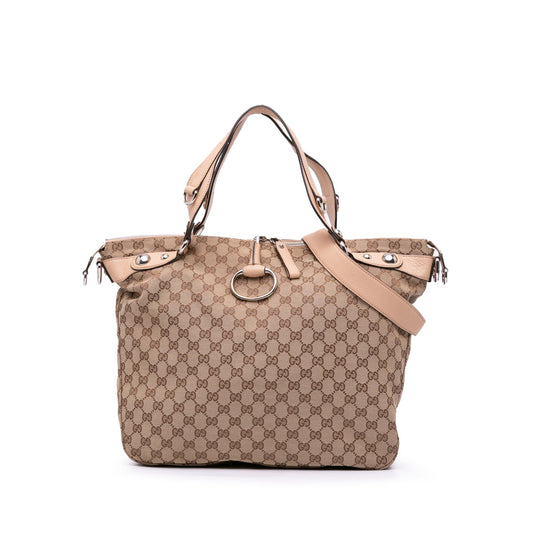 Gucci Large GG Canvas Icon Bit Satchel