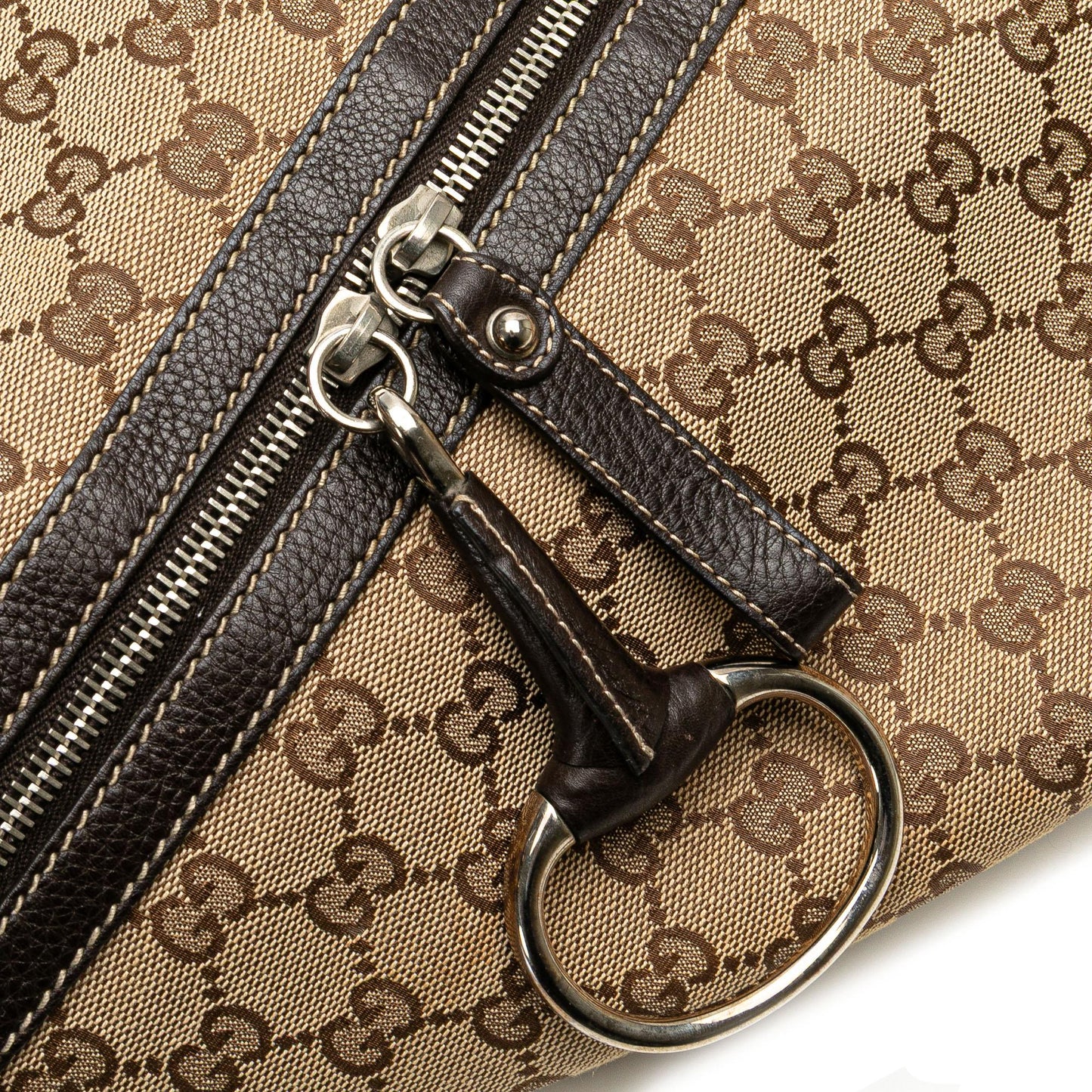 Gucci Large GG Canvas Icon Bit Zip Tote