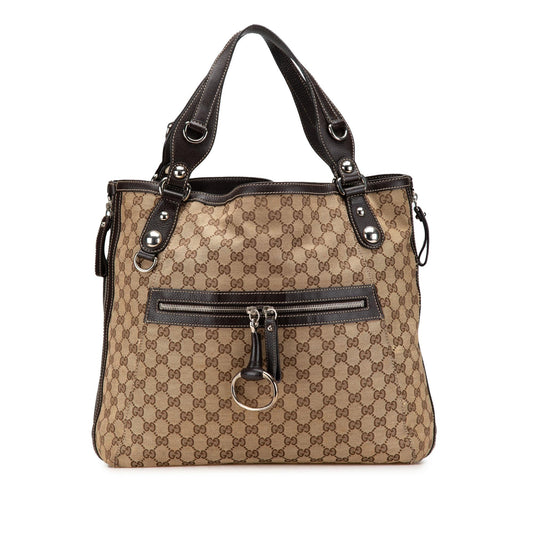 Gucci Large GG Canvas Icon Bit Zip Tote