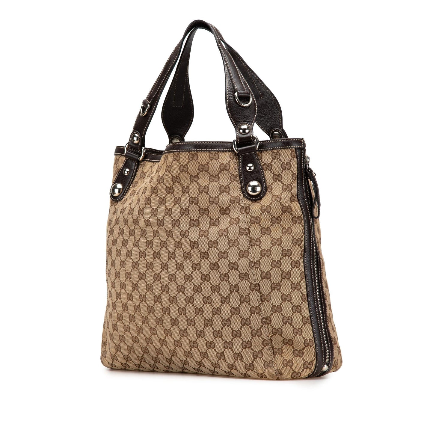 Gucci Large GG Canvas Icon Bit Zip Tote