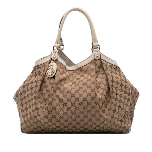Gucci Large GG Canvas Sukey Tote