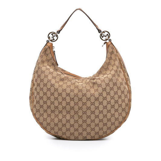 Gucci Large GG Canvas Twins Hobo