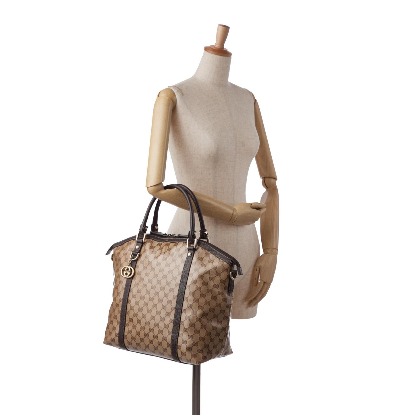 Gucci Large GG Crystal Charm Dome Bag (SHG-CTXgW8)