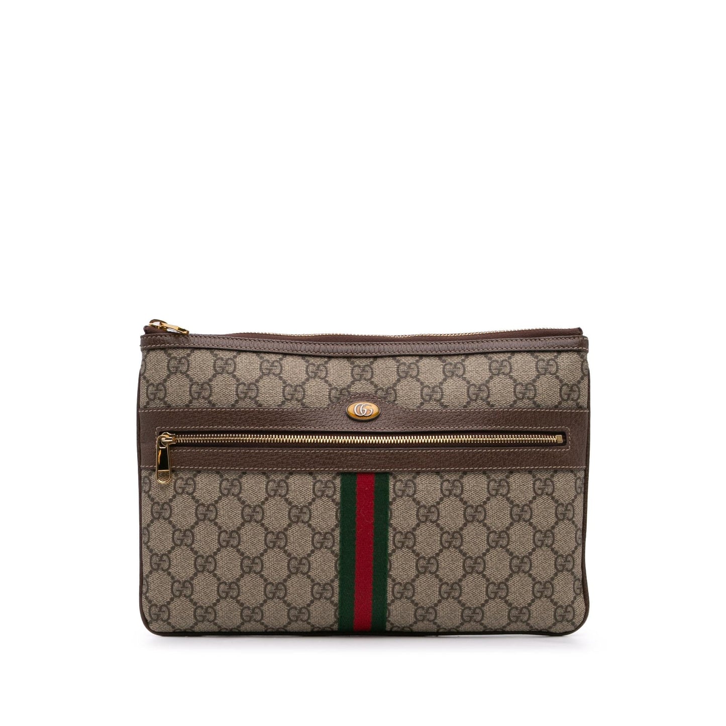Gucci Large GG Supreme Ophidia Web Clutch