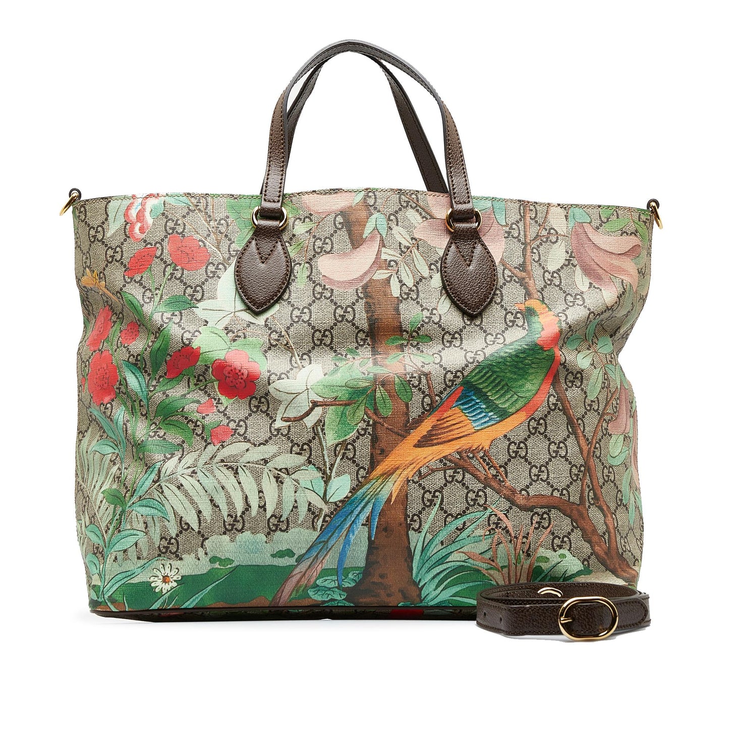 Gucci Large GG Supreme Tian Soft Convertible Tote (SHG-POdXKO)