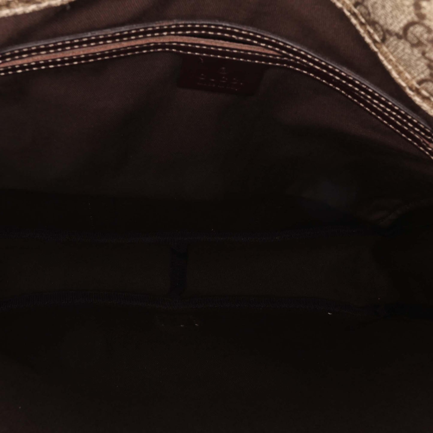Gucci Large GG Supreme Web Flap Messenger Bag