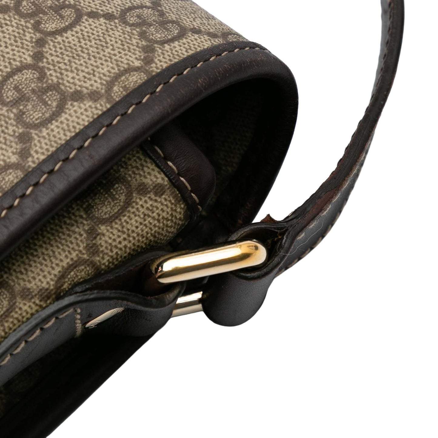 Gucci Large GG Supreme Web Flap Messenger Bag