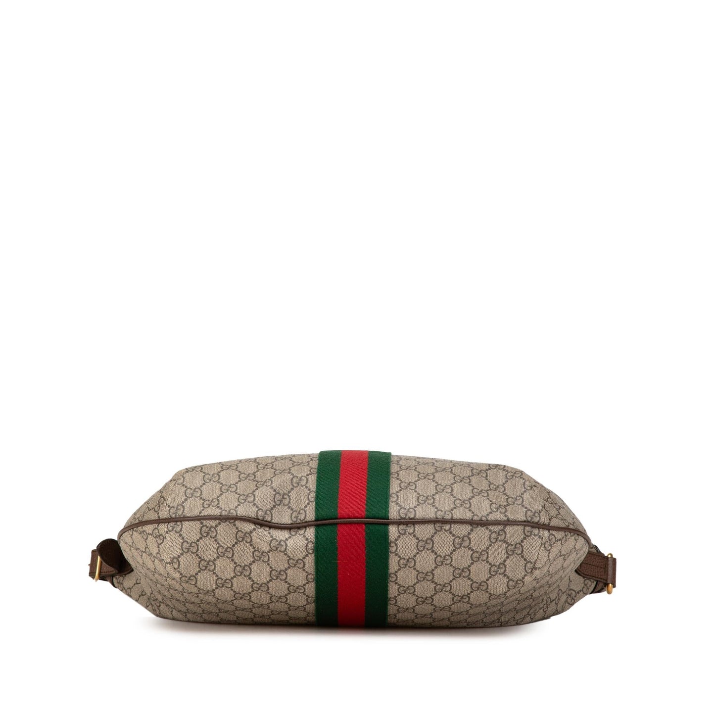 Gucci Large GG Supreme Web Ophidia Half Moon Hobo