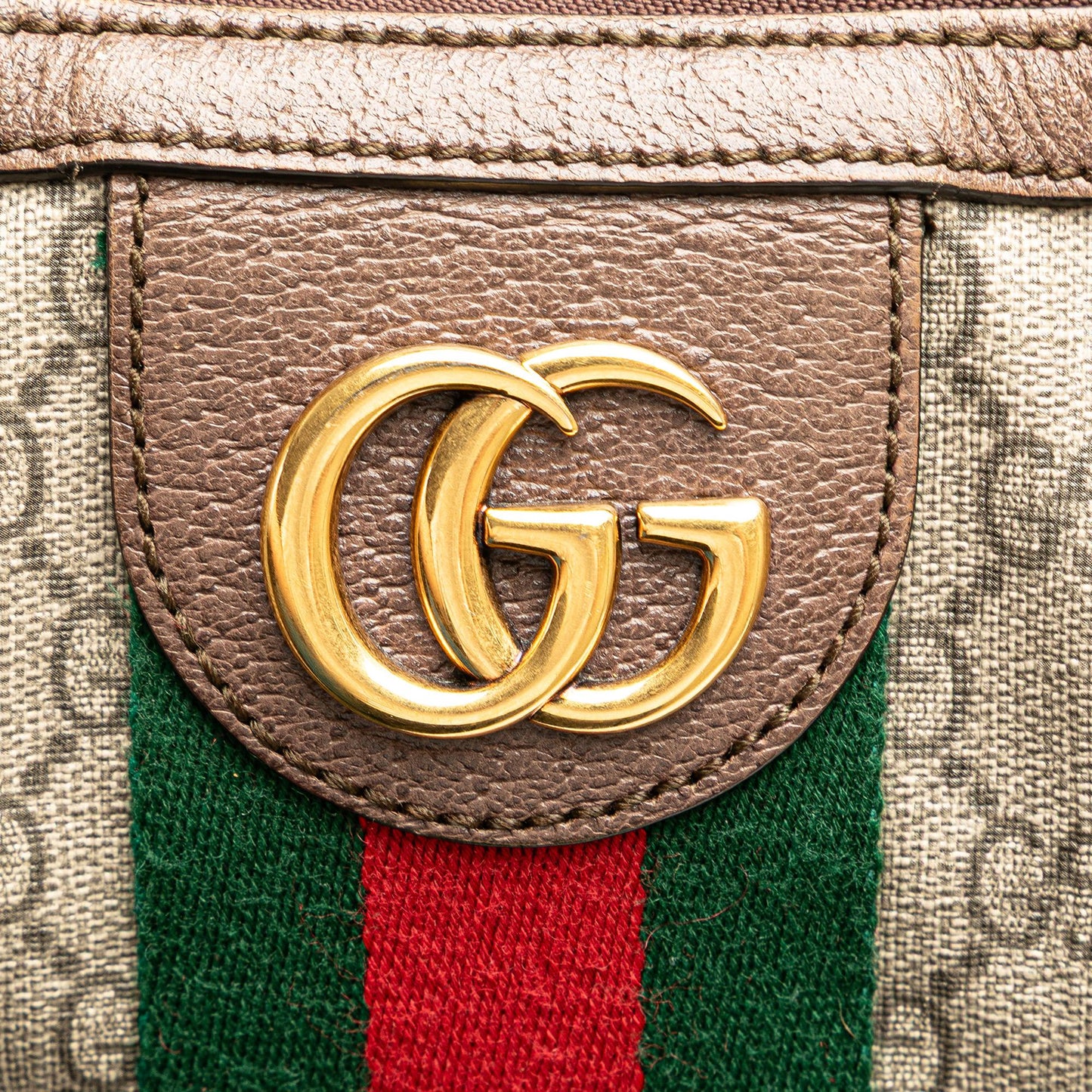Gucci Large GG Supreme Web Ophidia Half Moon Hobo