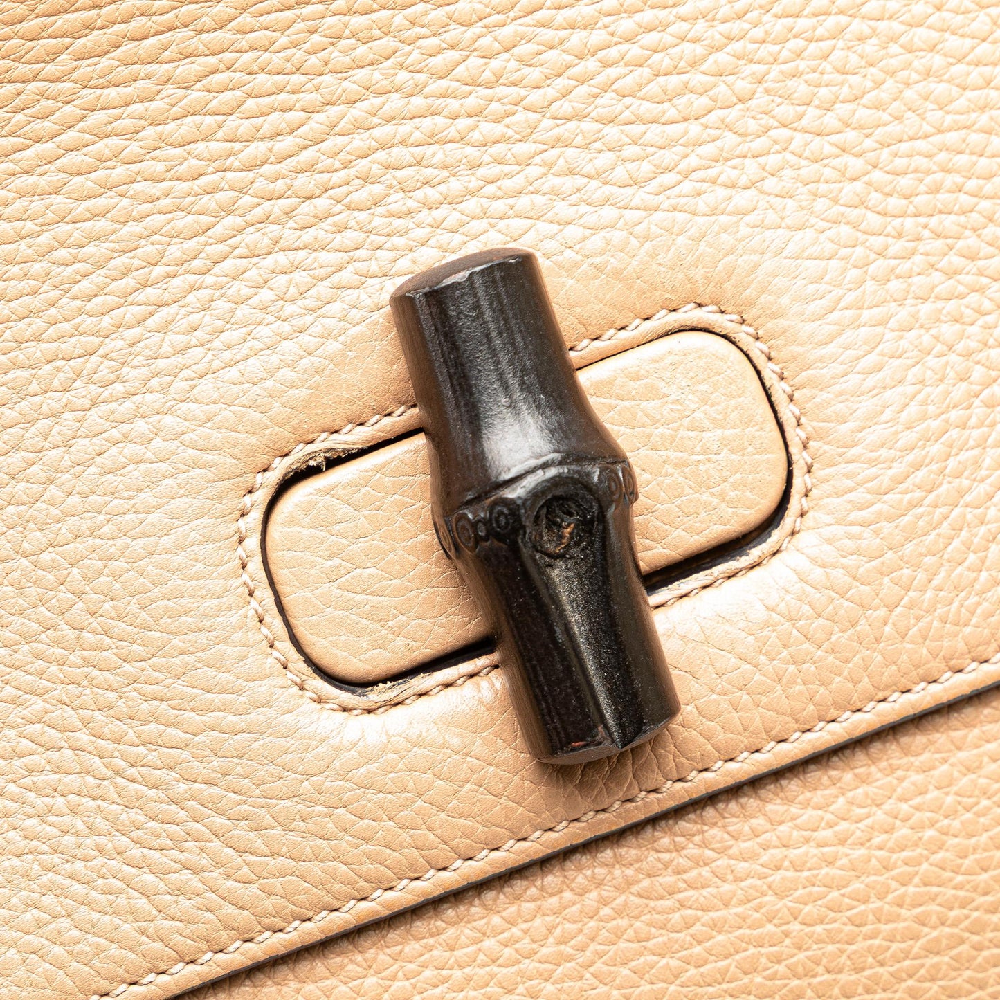 Gucci Large Leather Bamboo Daily Satchel