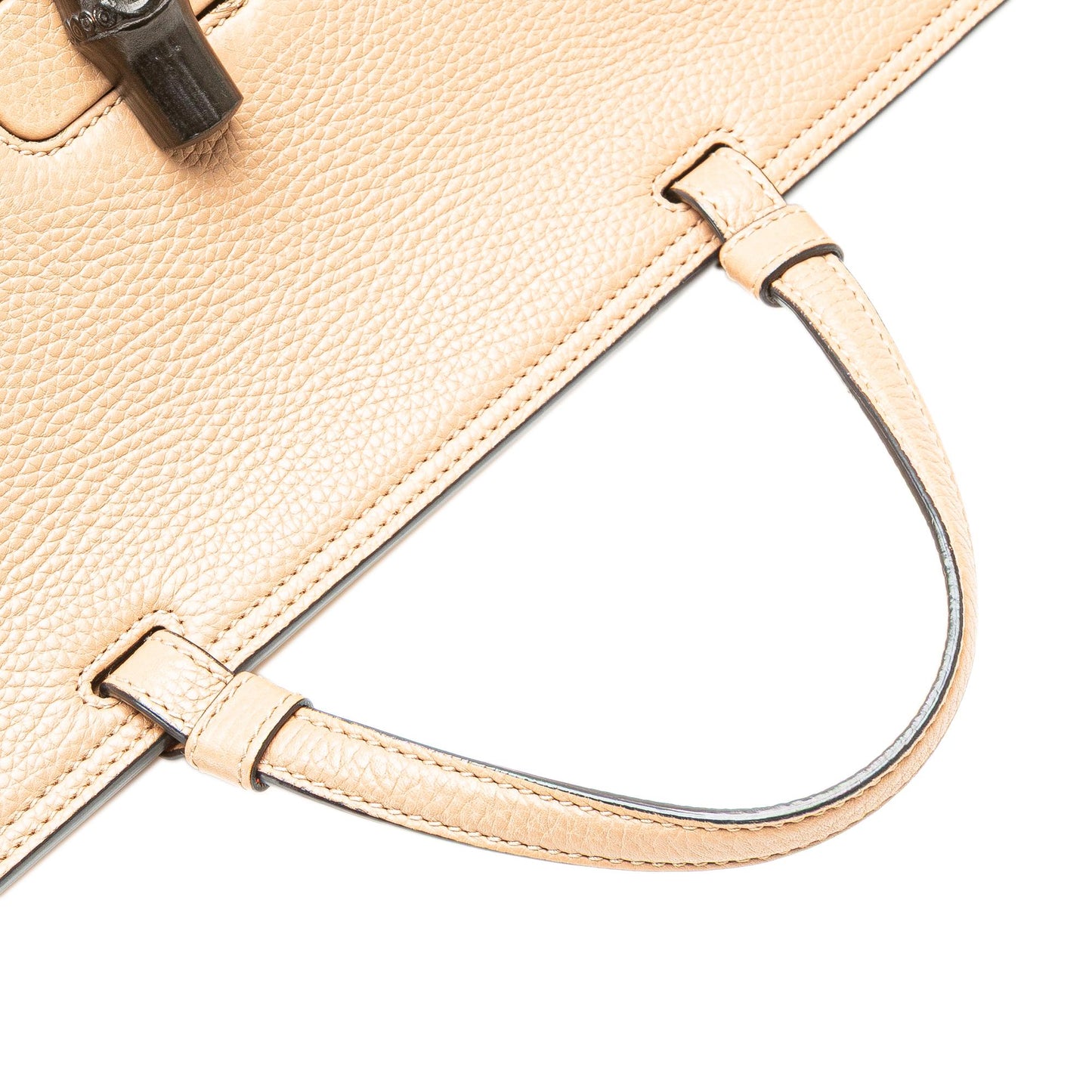 Gucci Large Leather Bamboo Daily Satchel