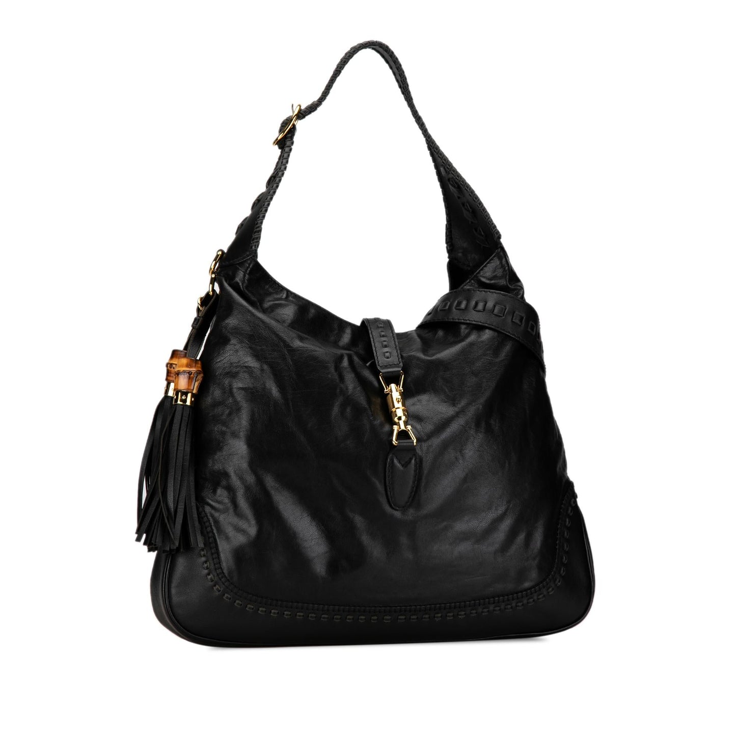 Gucci Large Leather New Jackie Satchel (SHG-IPKUWc)