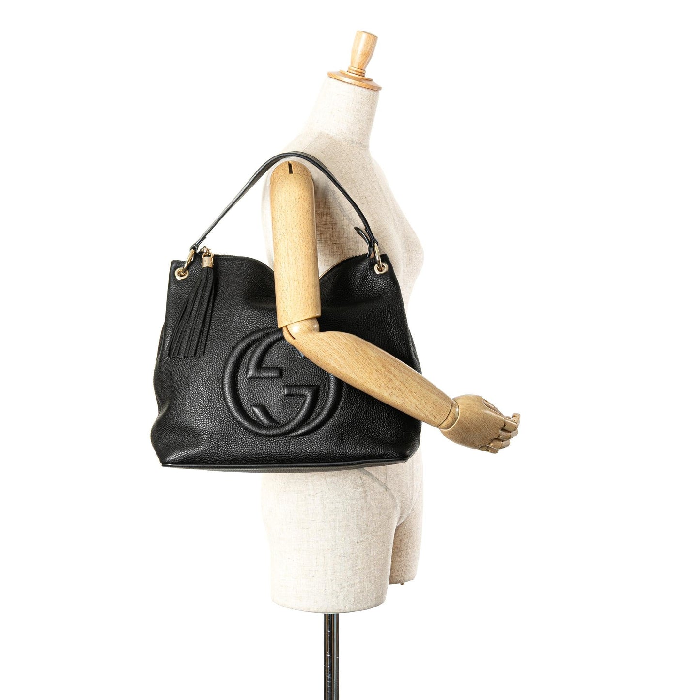 Gucci Large Leather Soho Convertible Hobo