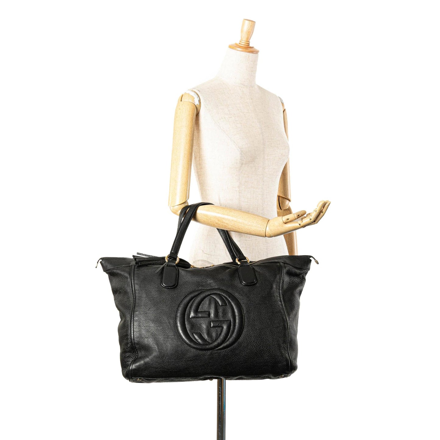 Gucci Large Leather Soho Zip Tote