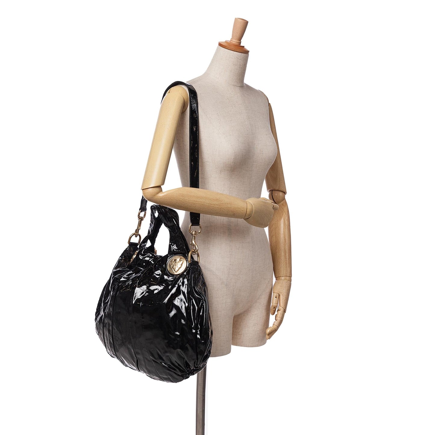 Gucci Large Patent Hysteria Satchel