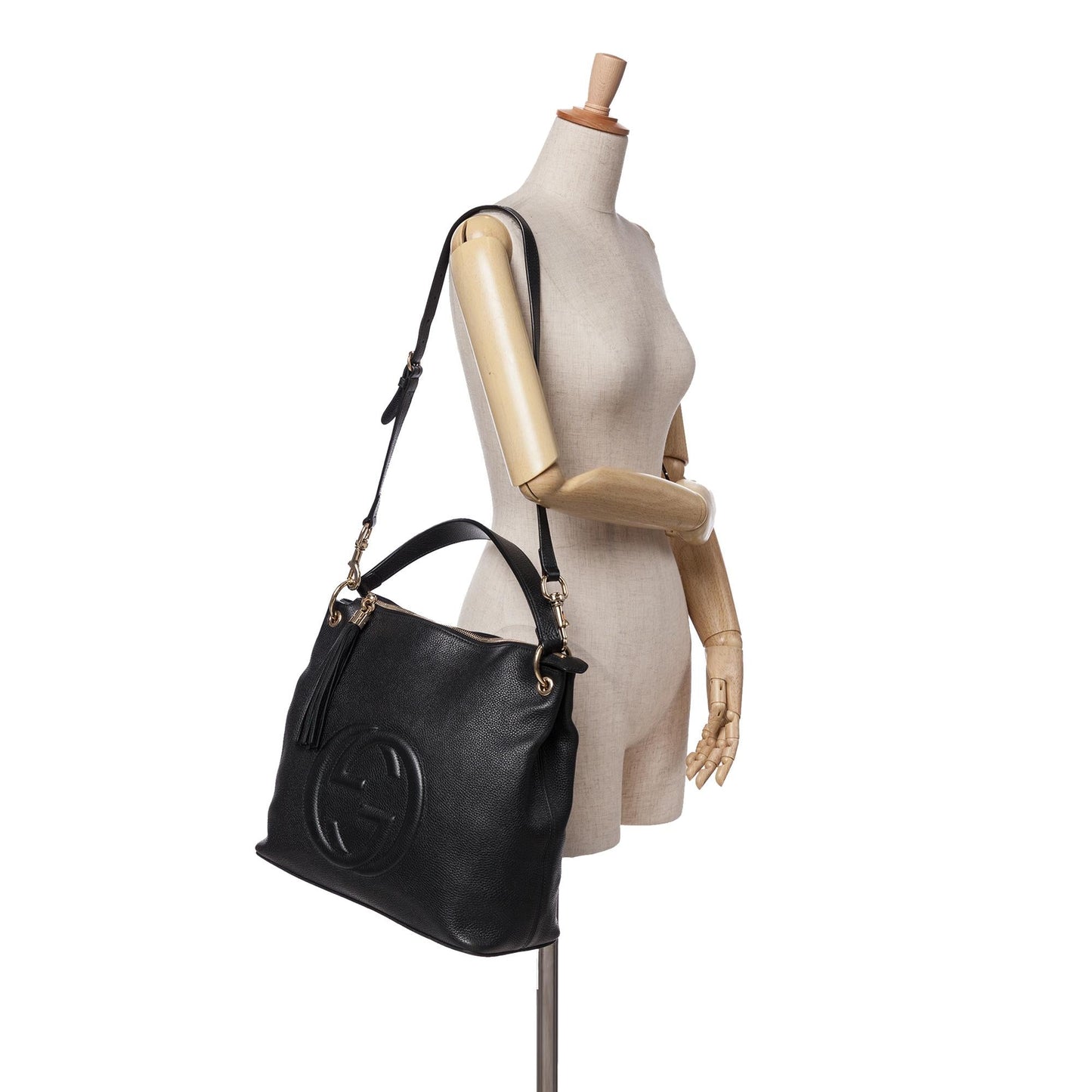 Gucci Large Pebbled Calfskin Soho Convertible Hobo
